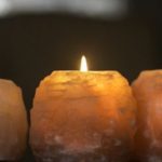 Amber Himalayan Salt Votive Candle Holder