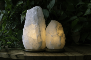 So Well Made Rare White Himalayan Salt Lamp Set